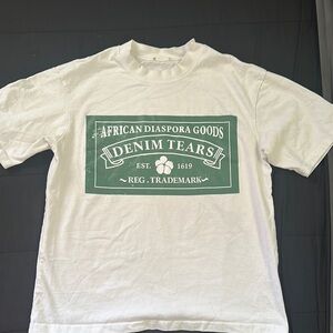 Denim tears Graphic White Short Sleeve Tee